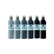 Set World Famous Tattoo Ink A.D. Pancho Pastel Grey x6 Unds