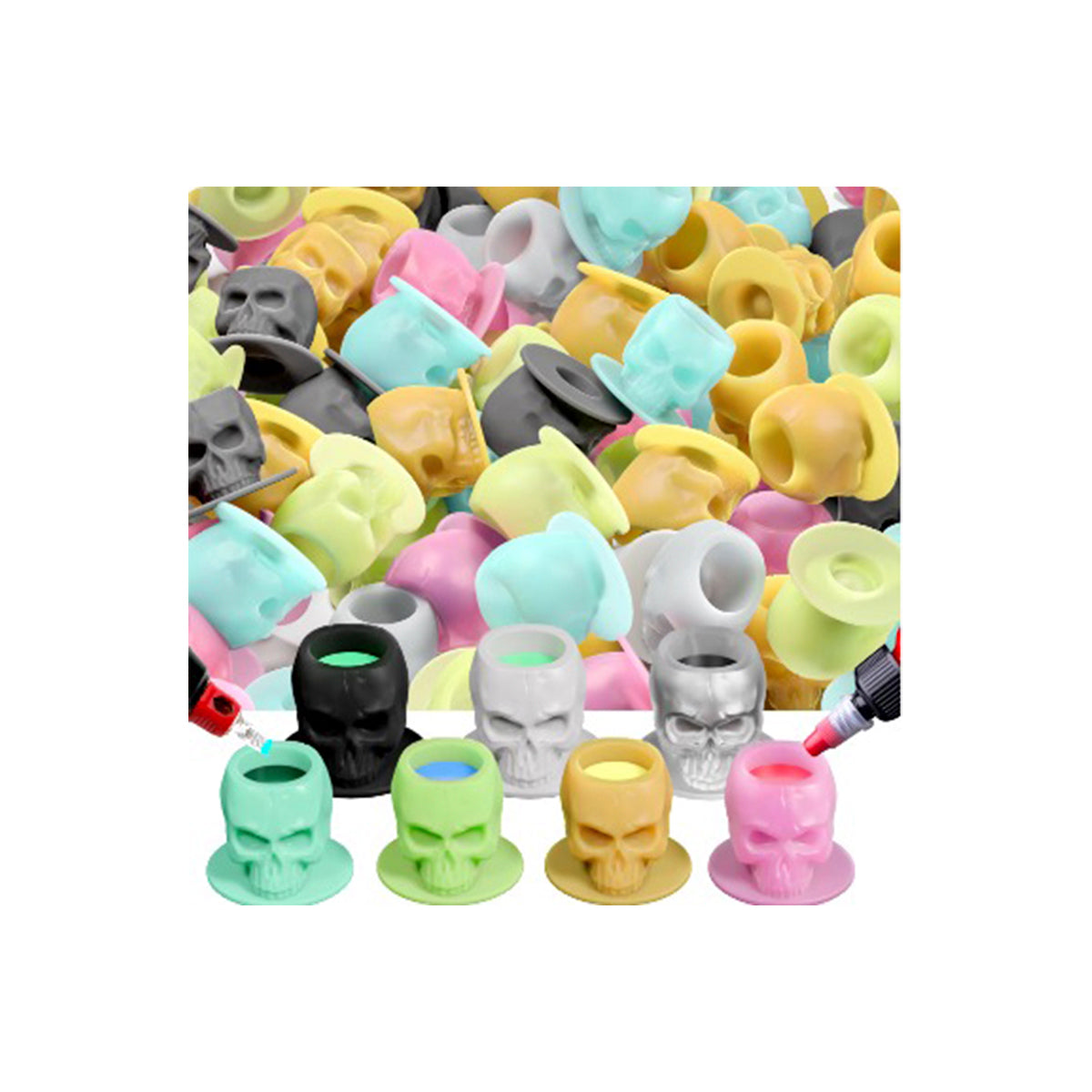 Cups Calaveras Silicona x200 Unds