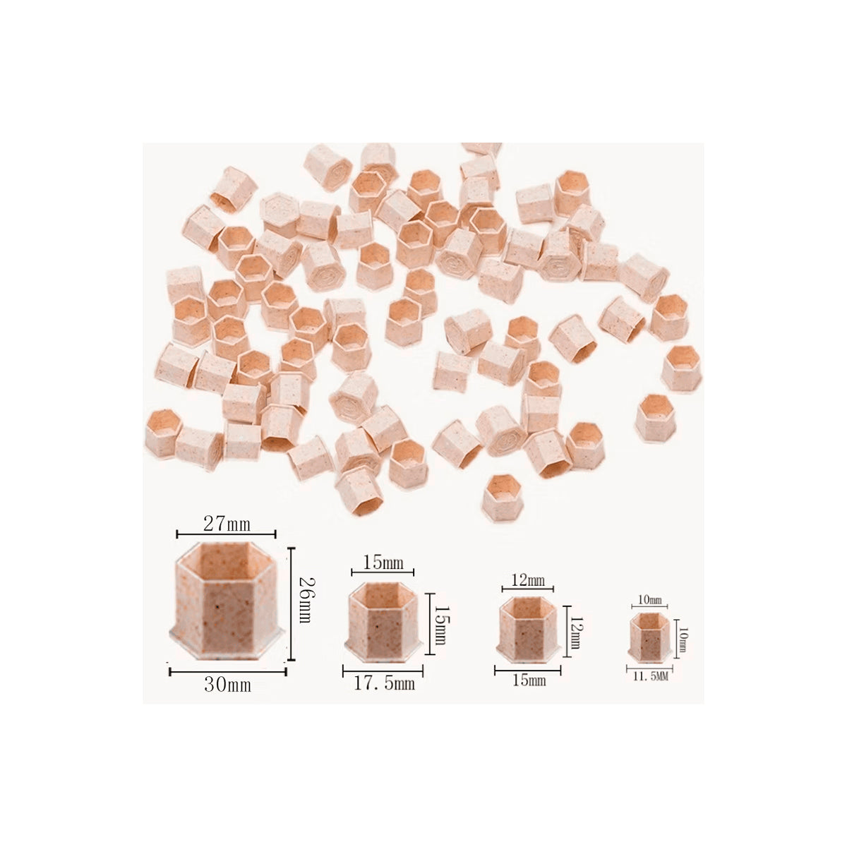 Cups Biodegradables Celulosa Hexagonales