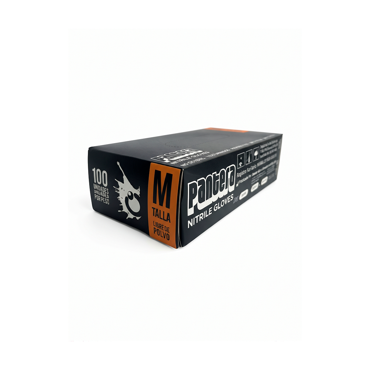 Caja de Guantes Pantera de nitrilo negro (100 unidades)