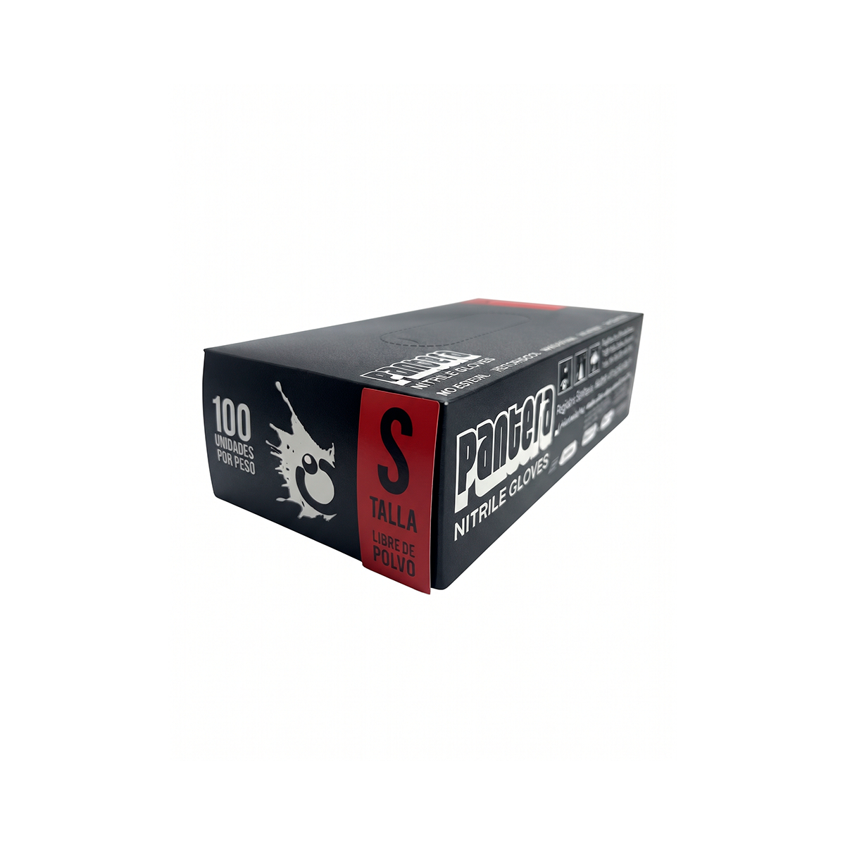 Caja de Guantes Pantera de nitrilo negro (100 unidades)