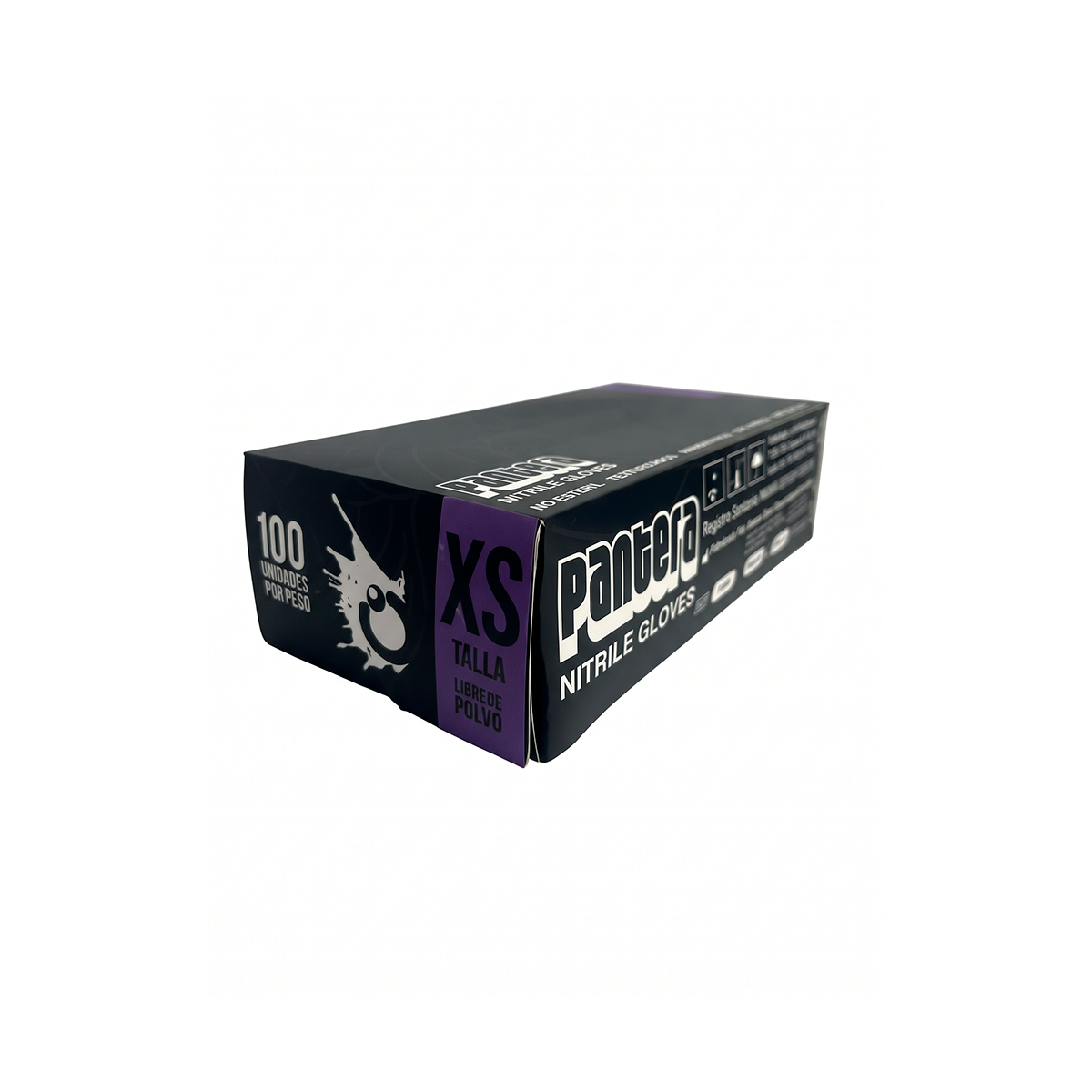 Caja de Guantes Pantera de nitrilo negro (100 unidades)