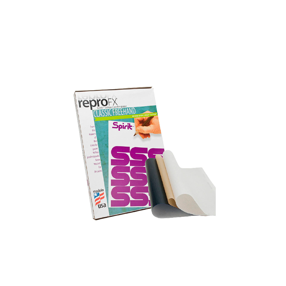Papel Hectografico Para Tatuar Spirit Classic Freehand x100 Hojas