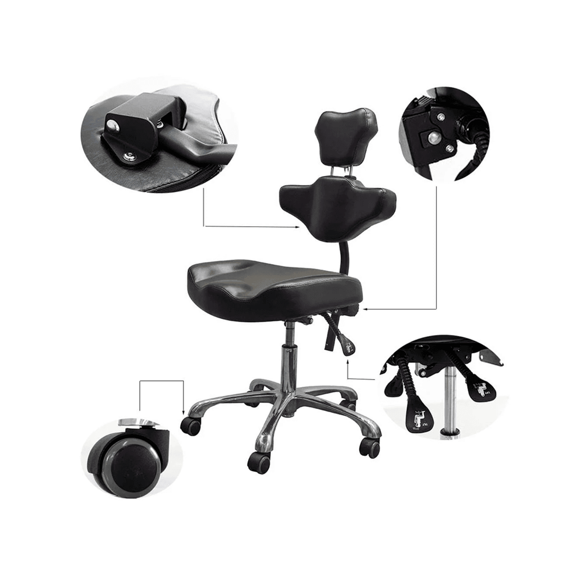 Silla con Soporte Lumbar y Cabecera Premium #1