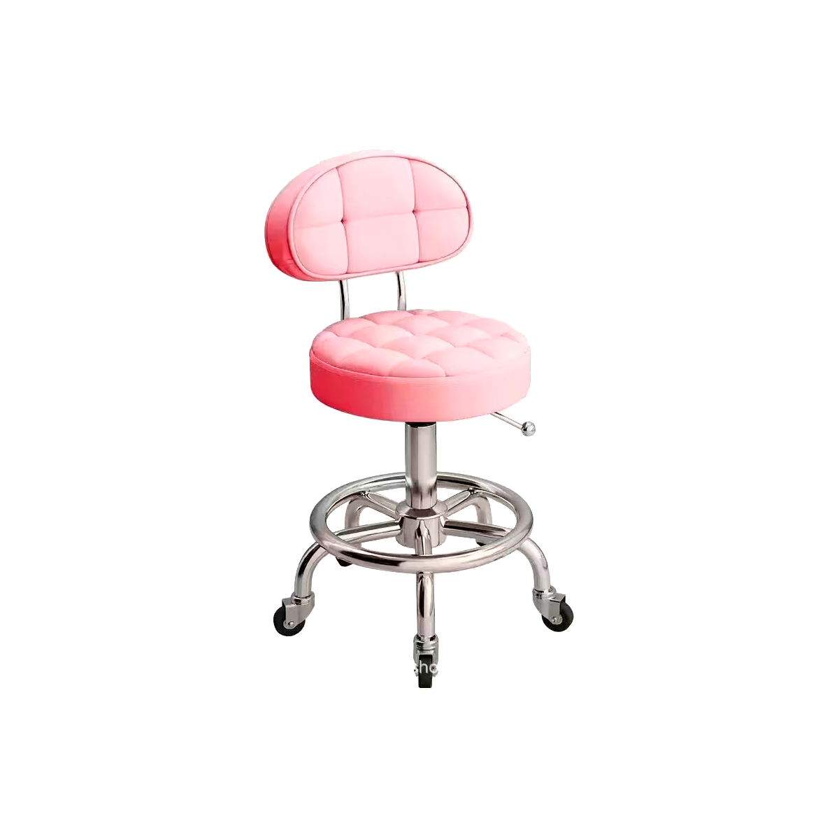 Taburete con Espaldar Rosado
