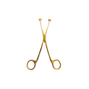 Pinza Para Piercing Septum Forceps Gold