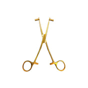 Pinza Para Piercing Septum Forceps Gold
