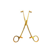 Pinza Para Piercing Septum Forceps Gold