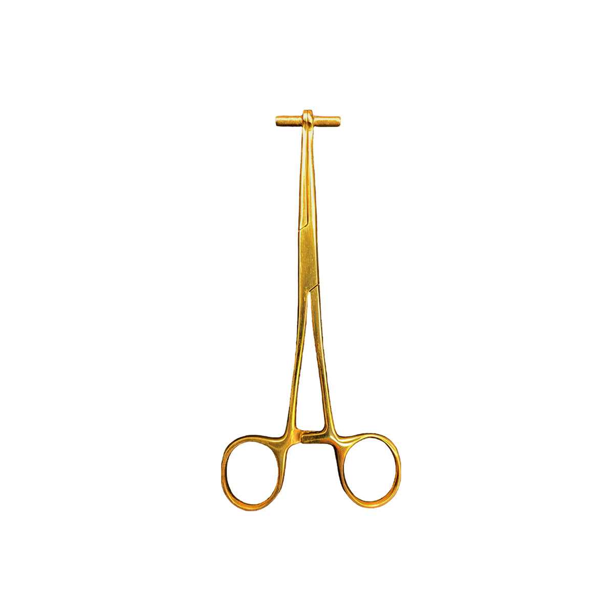 Pinza Para Piercing Septum Forceps Gold