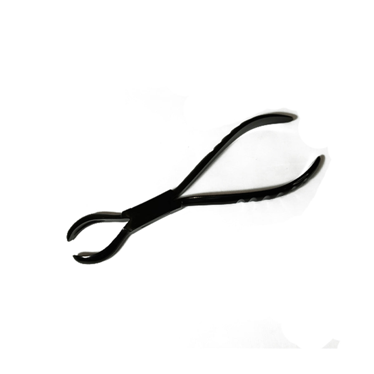 Pinza para piercing para cerrar aros negra
