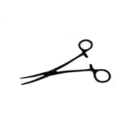 Pinza Para Piercing mosquito curva negra