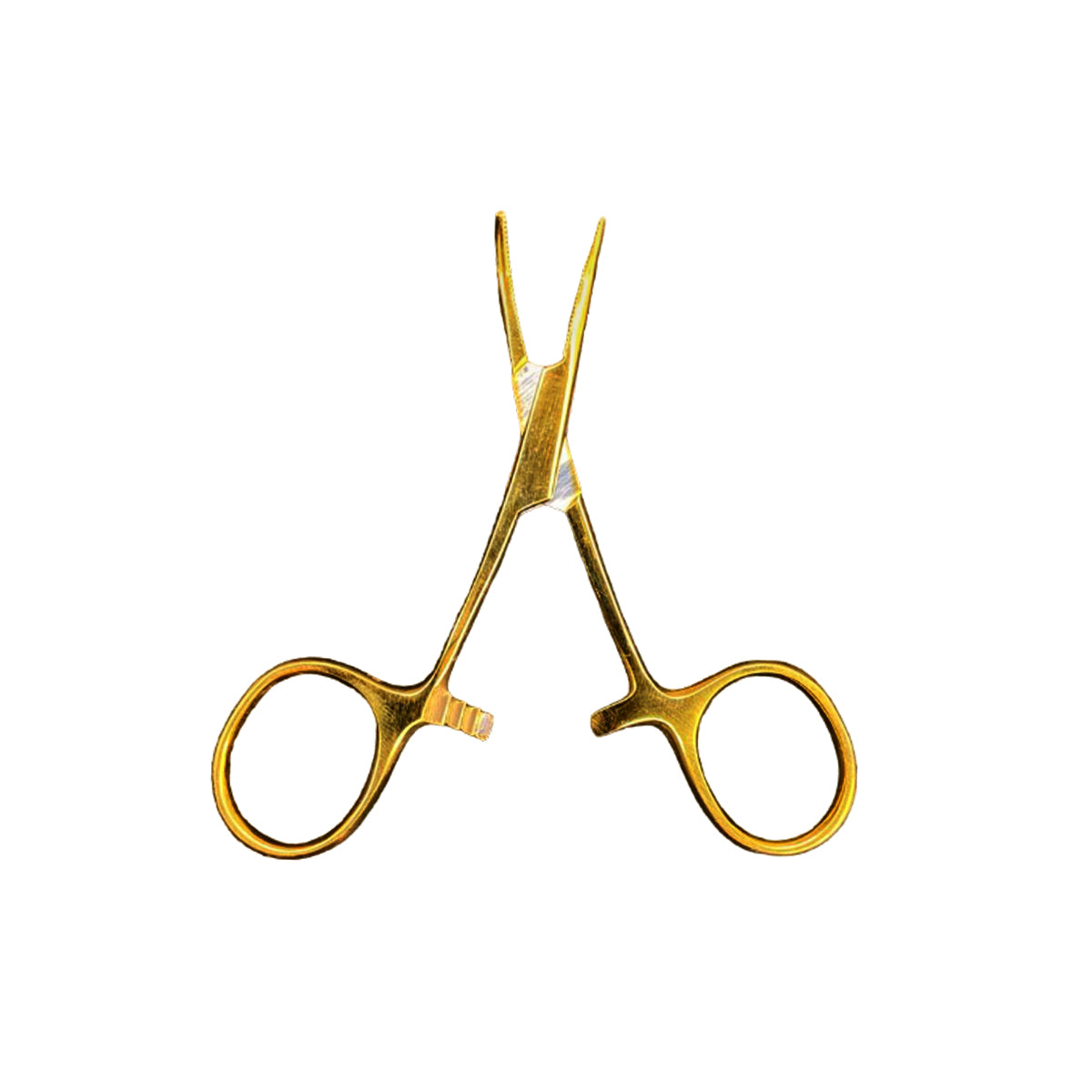 Pinza Para Piercing Mosquito Forceps Curved Gold