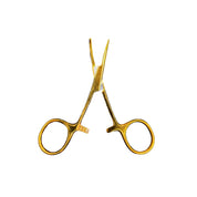 Pinza Para Piercing Mosquito Forceps Curved Gold