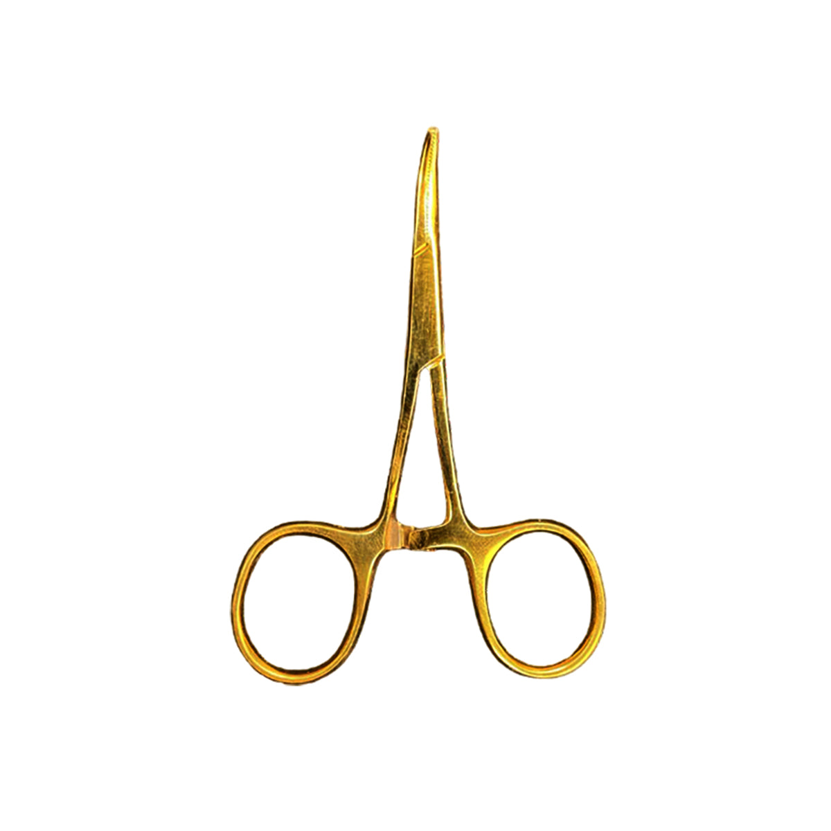 Pinza Para Piercing Mosquito Forceps Curved Gold