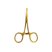Pinza Para Piercing Mosquito Forceps Curved Gold