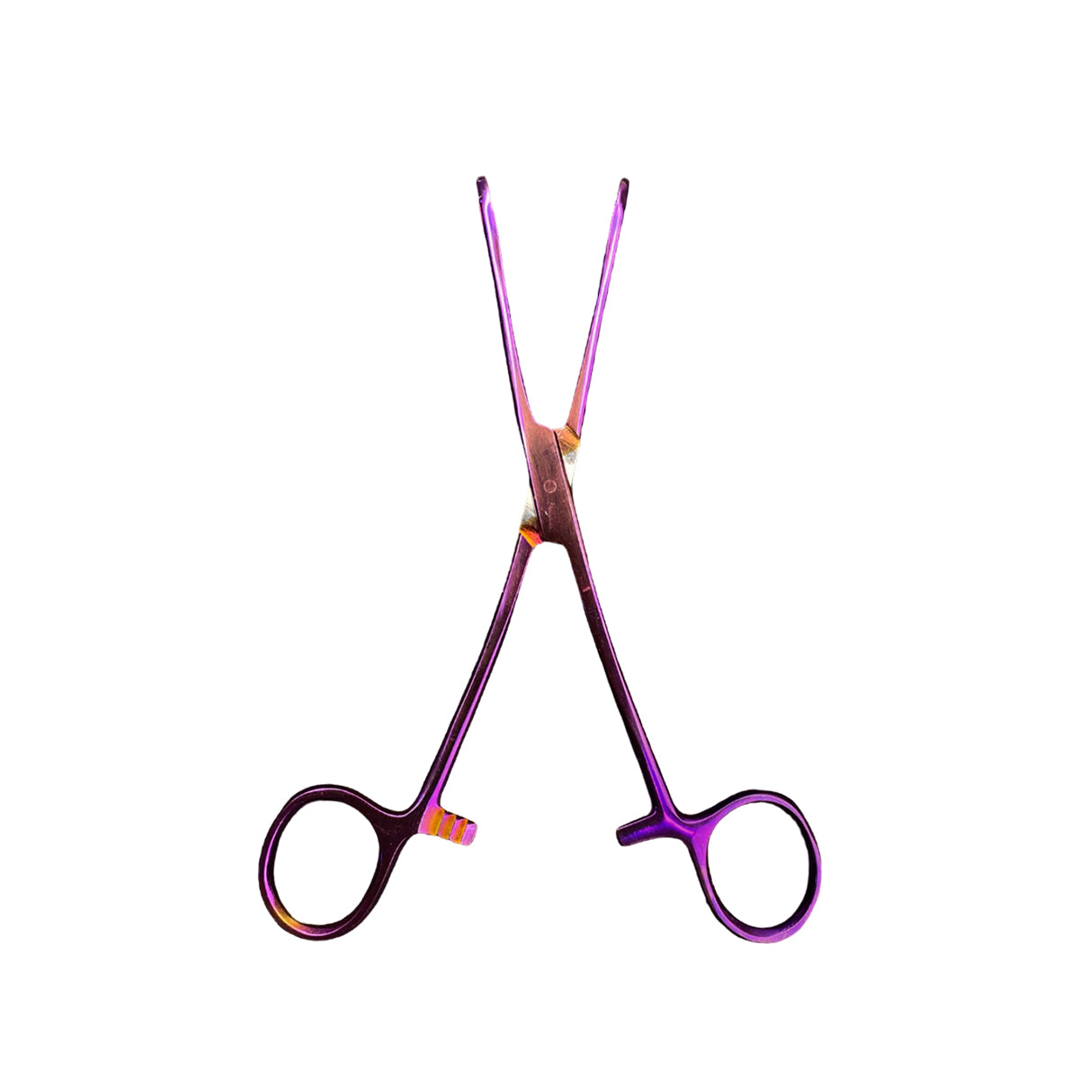 Pinza Para Piercing Mini Forester Sponge Forceps Slotted Purple