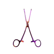 Pinza Para Piercing Mini Forester Sponge Forceps Slotted Purple