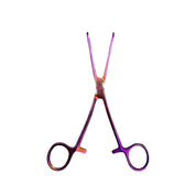 Pinza Para Piercing Mini Forester Sponge Forceps Slotted Purple